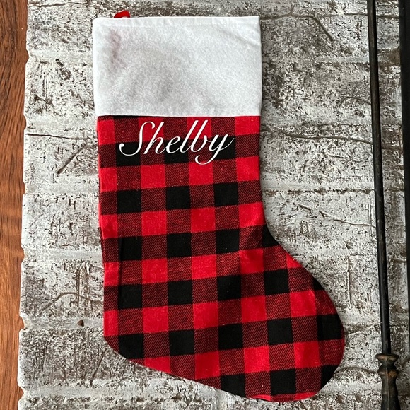 Christmas Stocking with name, “Shelby”, perfect for hanging on mantle - Picture 3 of 4